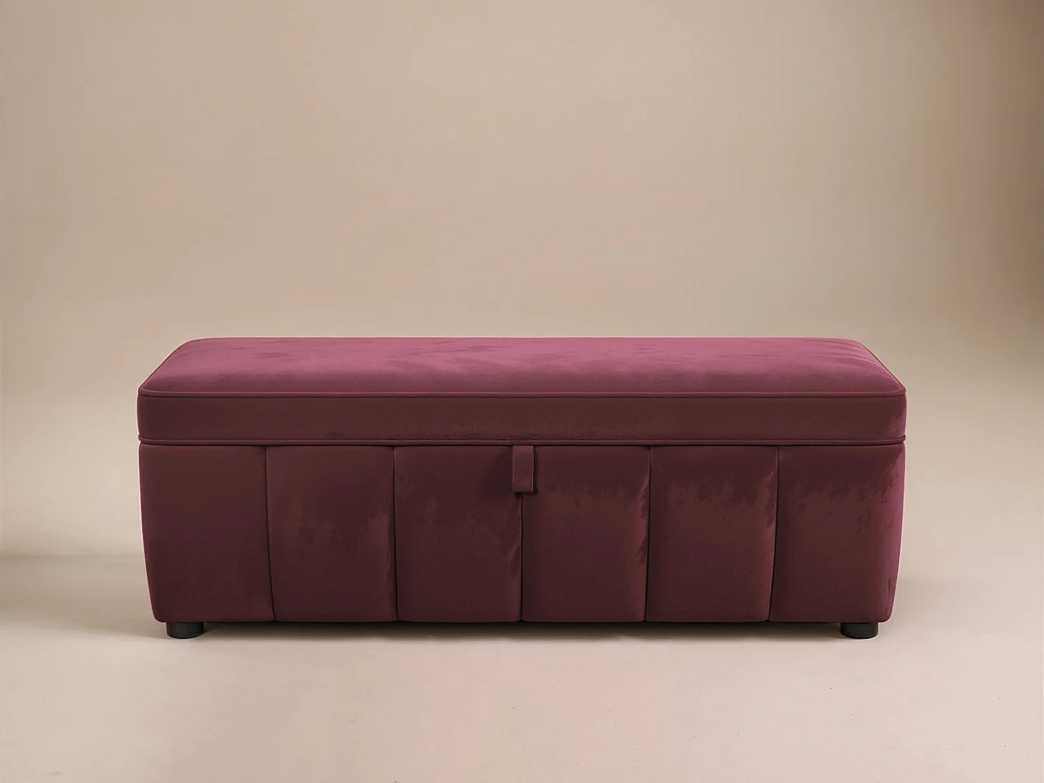 SOLACE+CO Emilie Burgundy Velvet Blanket Box