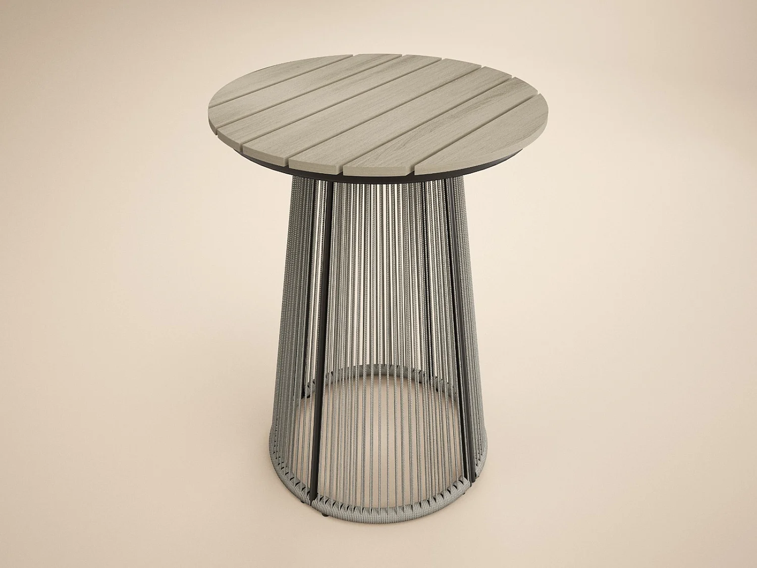 SOLACE+CO Hana Round Bar Table & Lita Chairs Garden Set Dark Brown