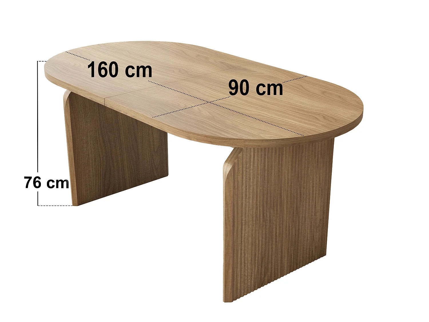 SOLACE+CO Varm Wood Effect Extendable Dining Table