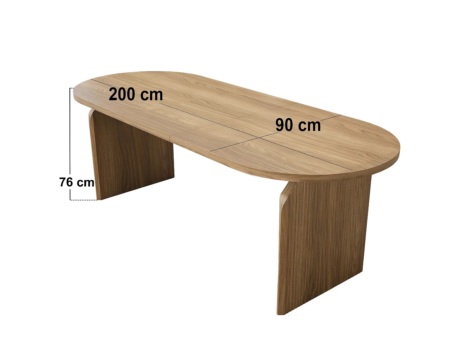 SOLACE+CO Varm Wood Effect Extendable Dining Table