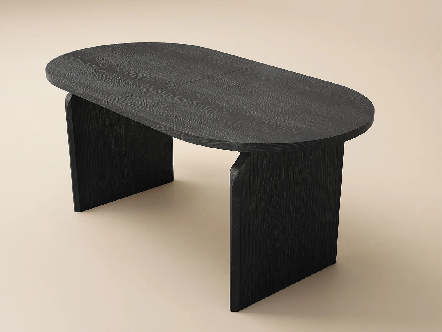 SOLACE+CO Varm Black Wood Effect Extendable Dining Table