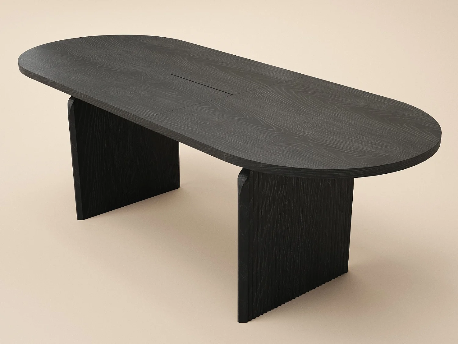 SOLACE+CO Varm Black Wood Effect Extendable Dining Table