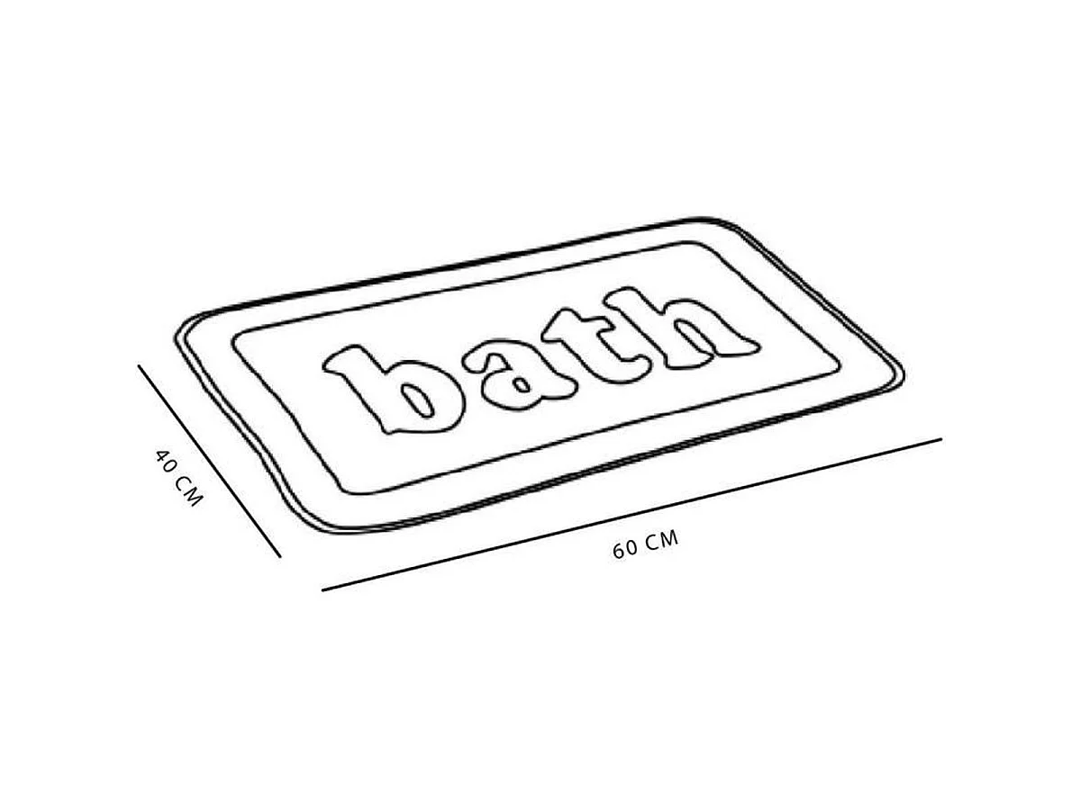 TODAY Utility Tapis de bain en mousse à mémoire 40 x 60 cm - Rose