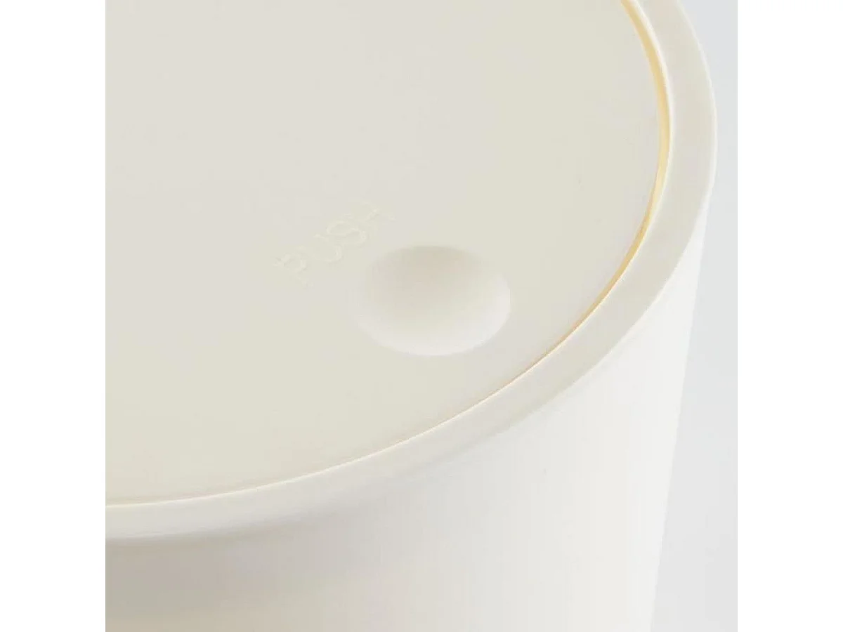 Poubelle de salle de bain TODAY 8,5 L avec couvercle poussoir Ø21 x H29 cm - Polypropylène blanc