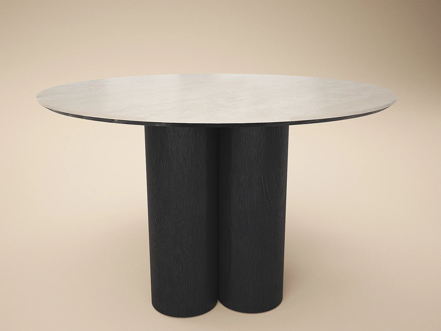 SOLACE+CO Deko Sintered Stone Round Dining Table Black