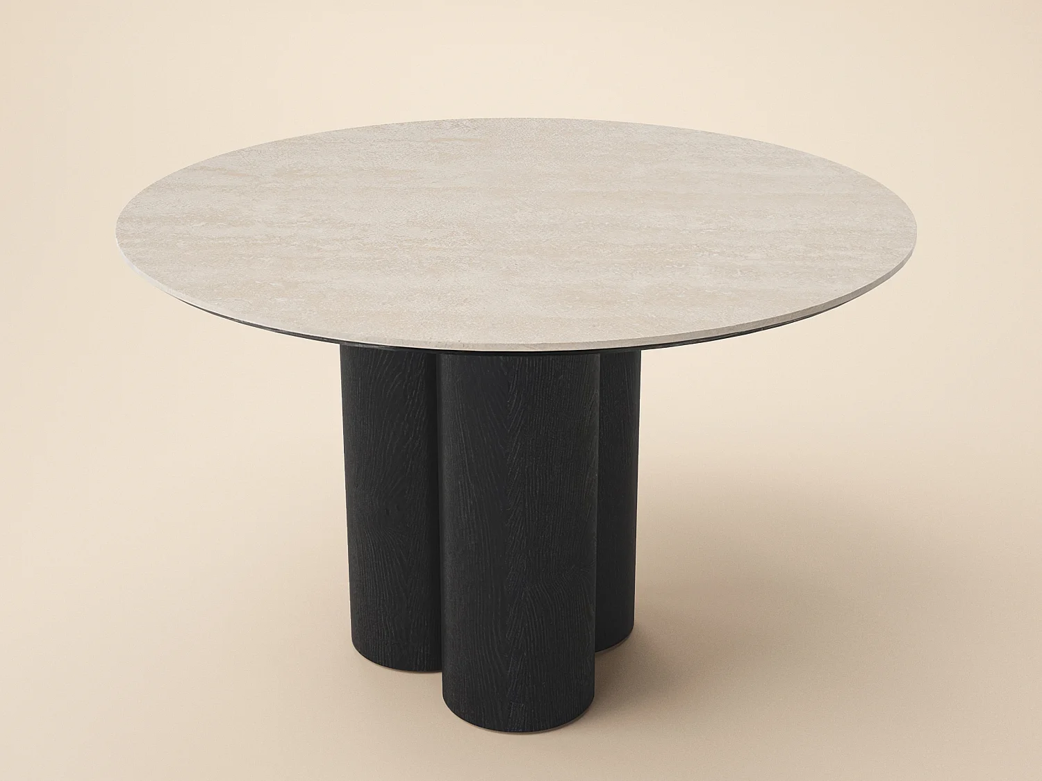 SOLACE+CO Deko Sintered Stone Round Dining Table Black