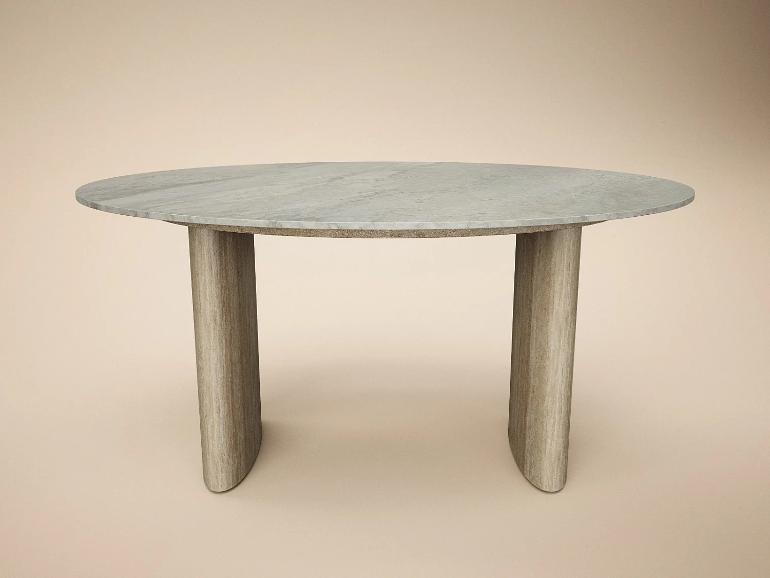 SOLACE+CO Elin Sintered Stone Effect Round Coffee Table
