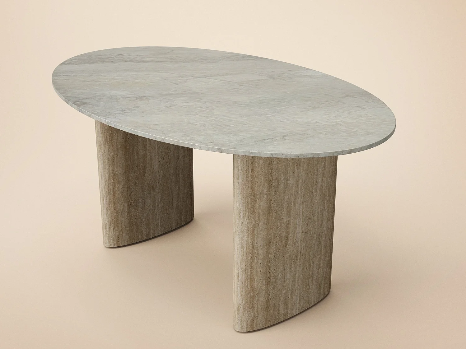 SOLACE+CO Elin Sintered Stone Effect Round Coffee Table