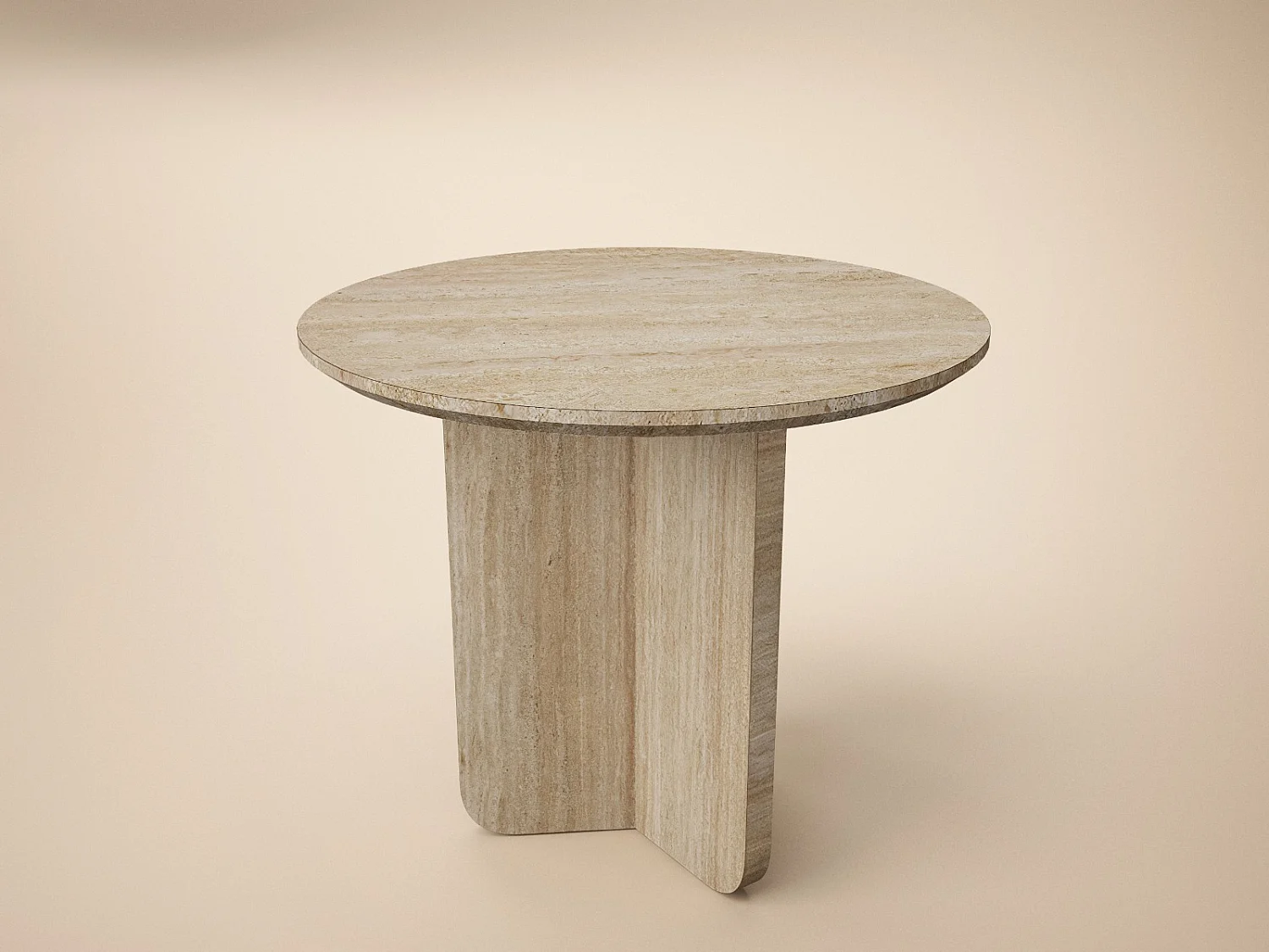 SOLACE+CO Aven Sintered Stone Effect Round Side Table