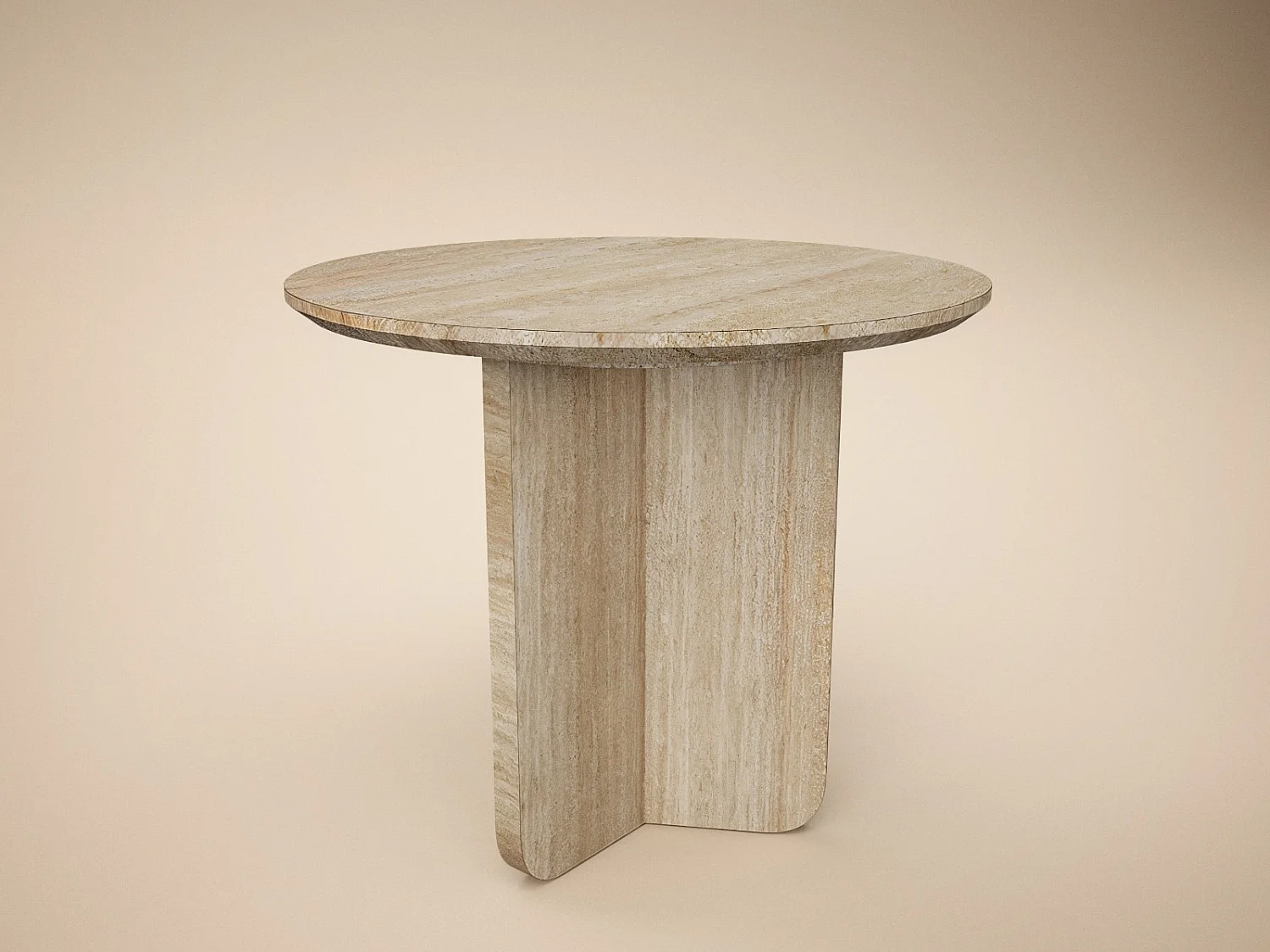 SOLACE+CO Aven Sintered Stone Effect Round Side Table