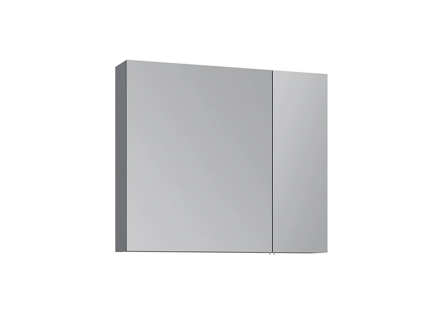 Badezimmerschrank mit Spiegel "Nuvola 80 v2" – 75 x 16 x 66 cm – Grau