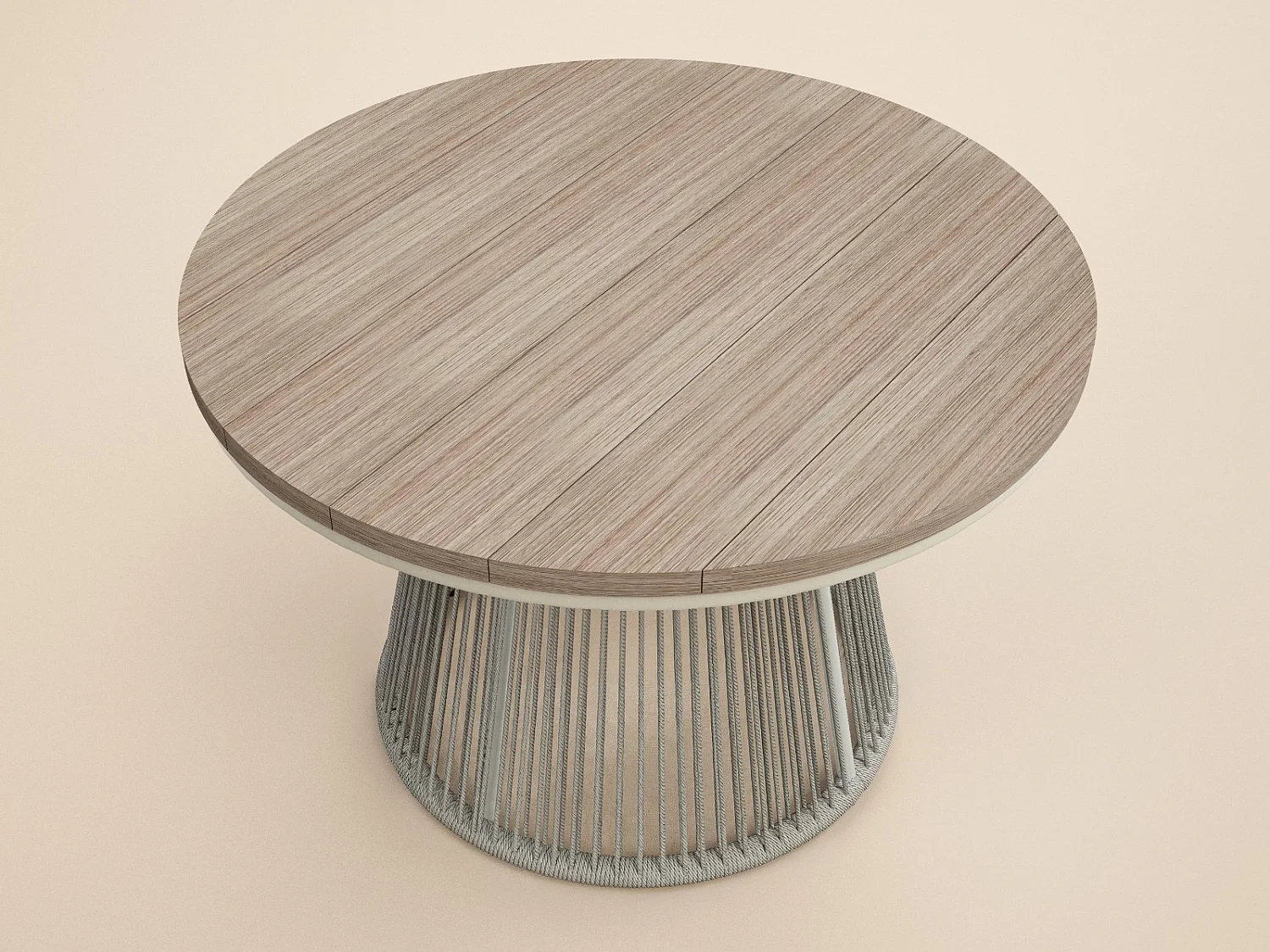 SOLACE+CO Hana Round Table & Lita Chairs Garden Dining Set Beige