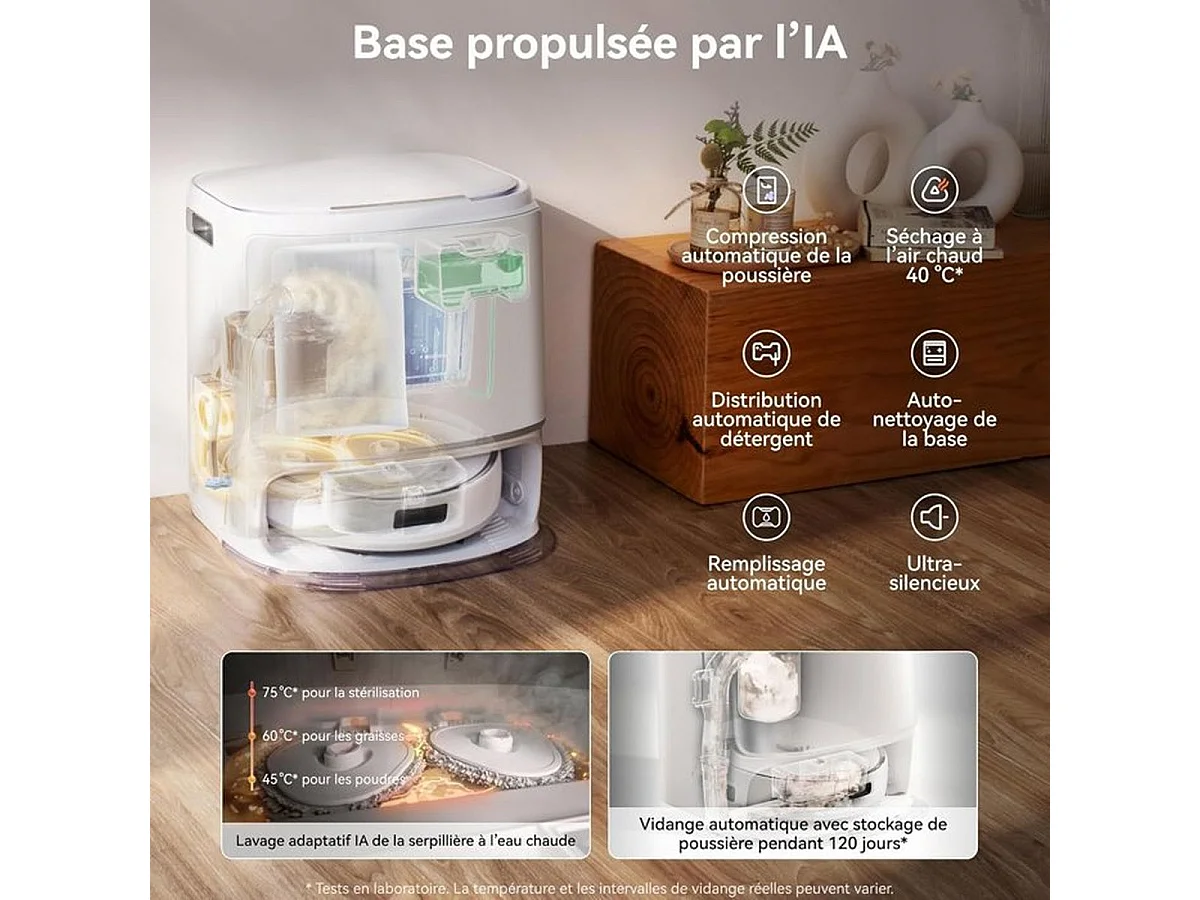 NARWAL Freo Z10 Aspirateur laveur robot autonome avec station de lavage et sac 2,5 L