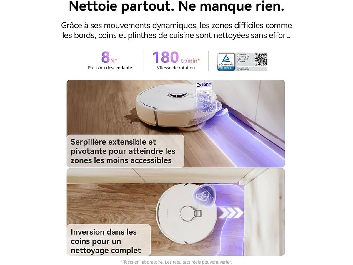 NARWAL Freo Z10 Aspirateur laveur robot autonome avec station de lavage et sac 2,5 L