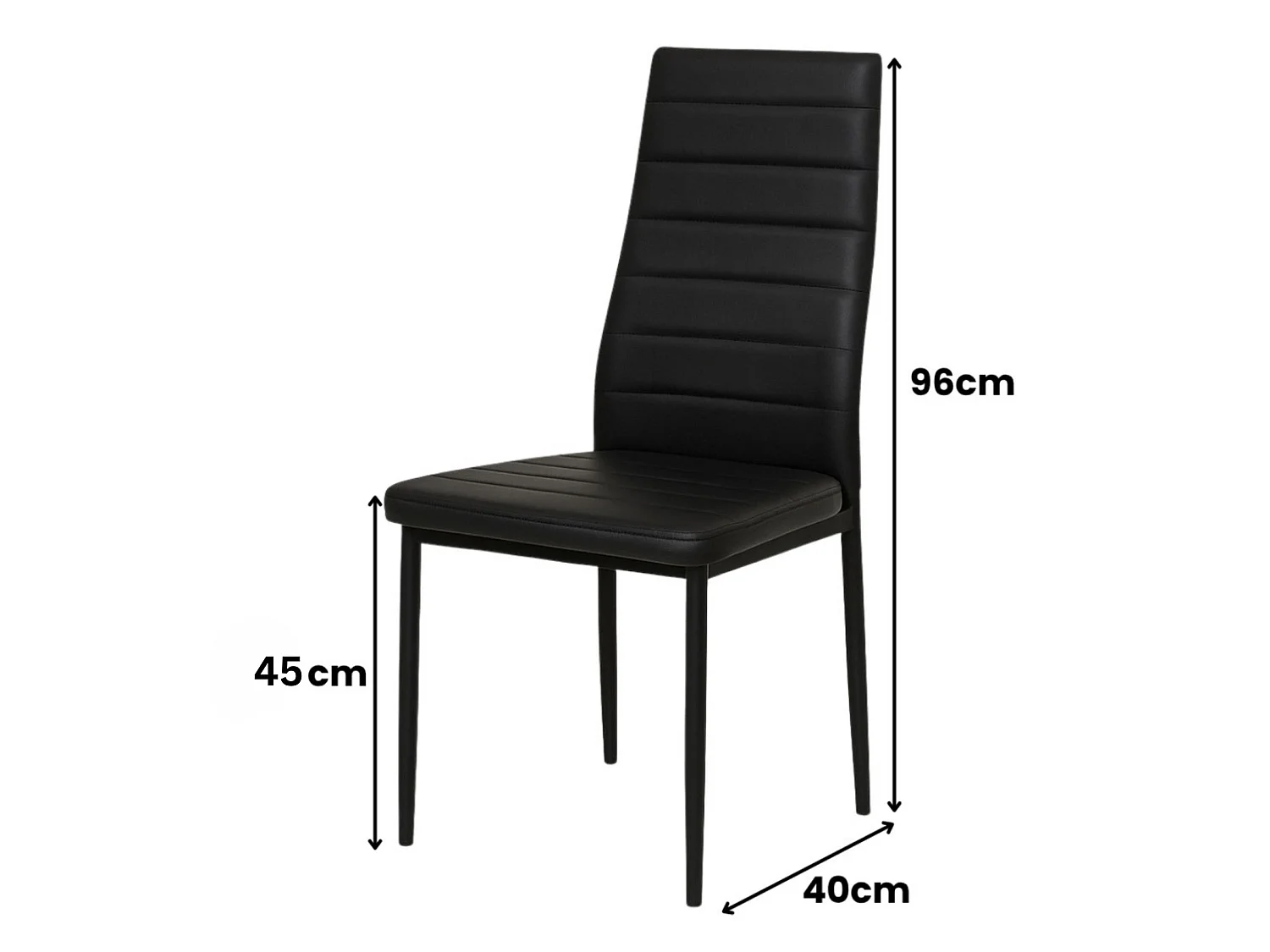 Dining Set Of 4 Dining Table Set with 4 black Faux Leather Chairs Dining Room Furniture