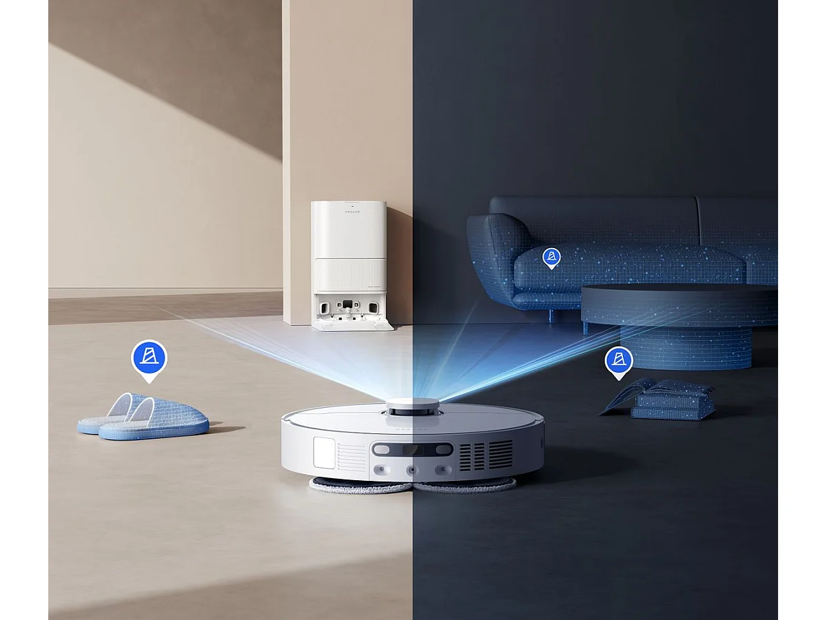DREAME D20 Ultra Aspirateur Robot Laveur — 13 000 Pa, Base PowerDock 3,2 L, 160 min