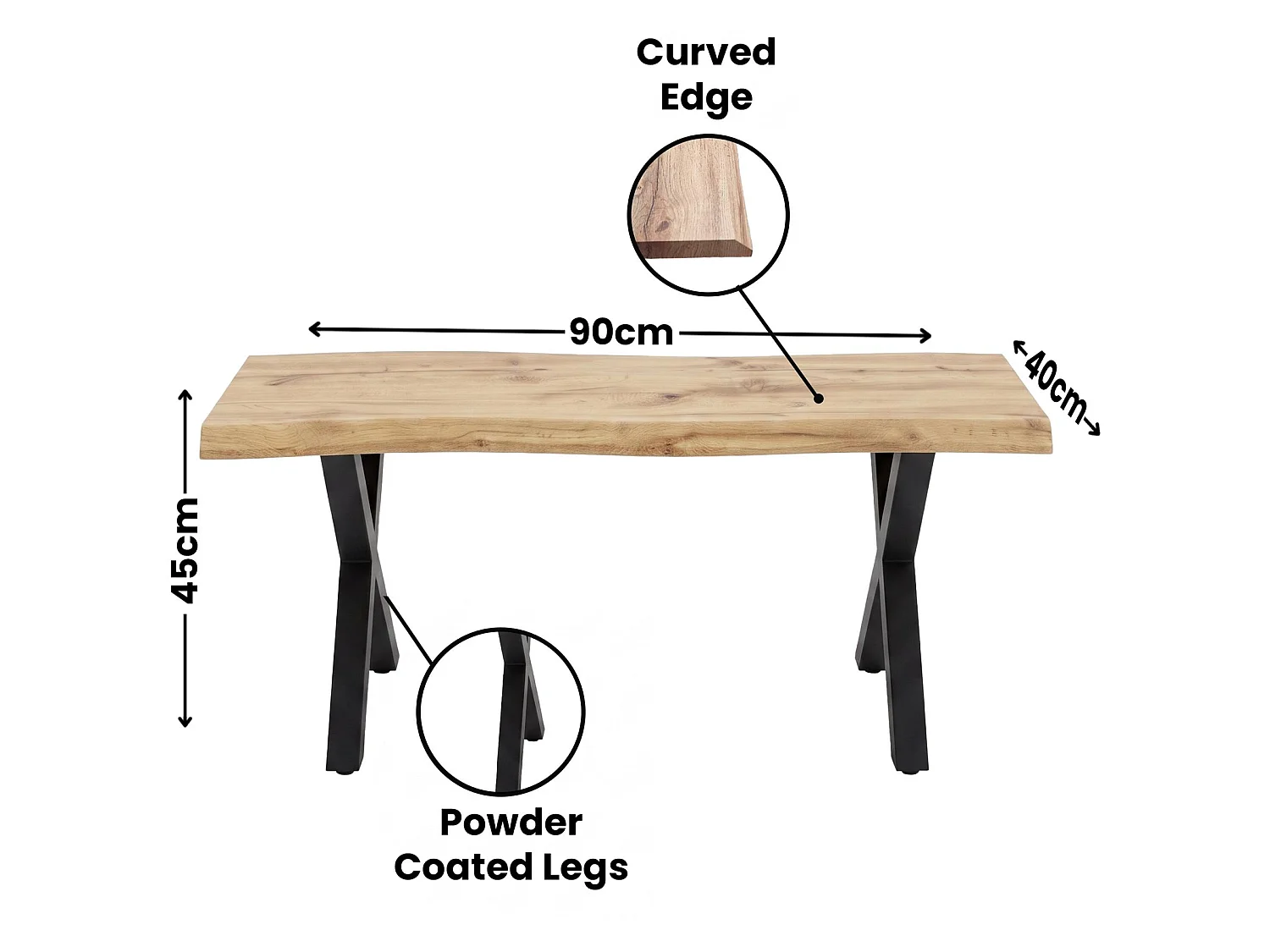 Kosy Koala Dining Table Set with 2 Black Chairs and 1 Bench Kitchen Dining Room Furniture