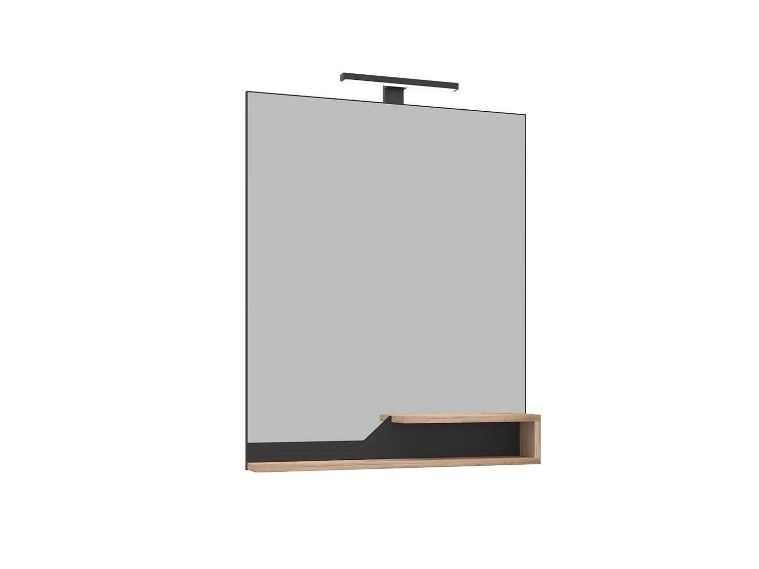 Specchio decorativo in legno "Galia 80" - 60 x 14 x 100 cm - Rovere