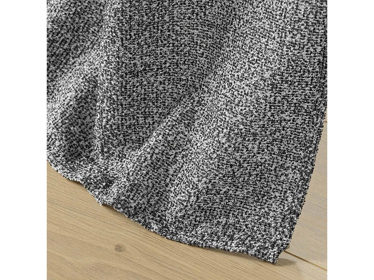 Rideau Voilage à Œillets "Loulaine" 140x240cm Noir