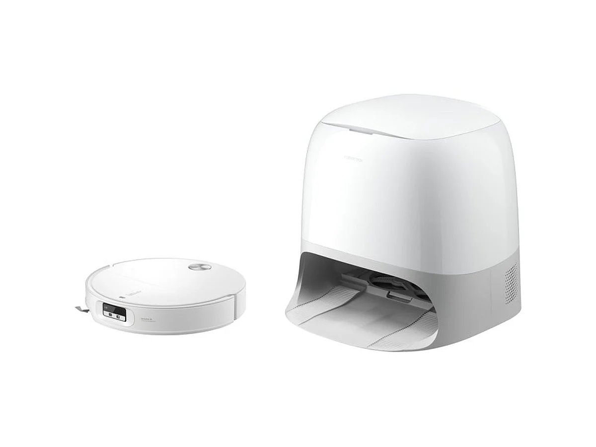 Roborock Qrevo CurvX Aspirateur-laveur robot hyperpuissant 22 000 Pa avec station Thermo+