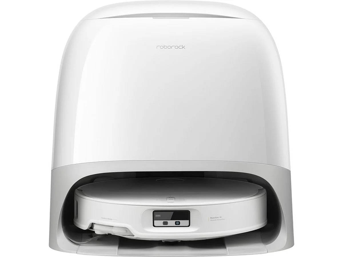 Roborock Qrevo CurvX Aspirateur-laveur robot hyperpuissant 22 000 Pa avec station Thermo+
