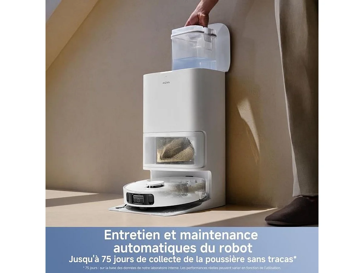MOVA E40 Ultra 2 em 1 Robot Aspirador e Esfregona com Base de Auto-Esvaziamento