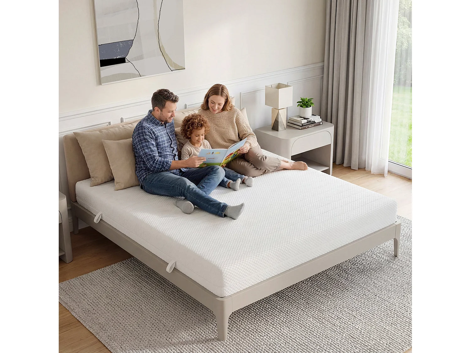 Colchón reversible 140x200 cm híbrido muelles ensacados 7 zonas con OEKO-TEX / CertiPUR 20 cm de grosor - CHITA