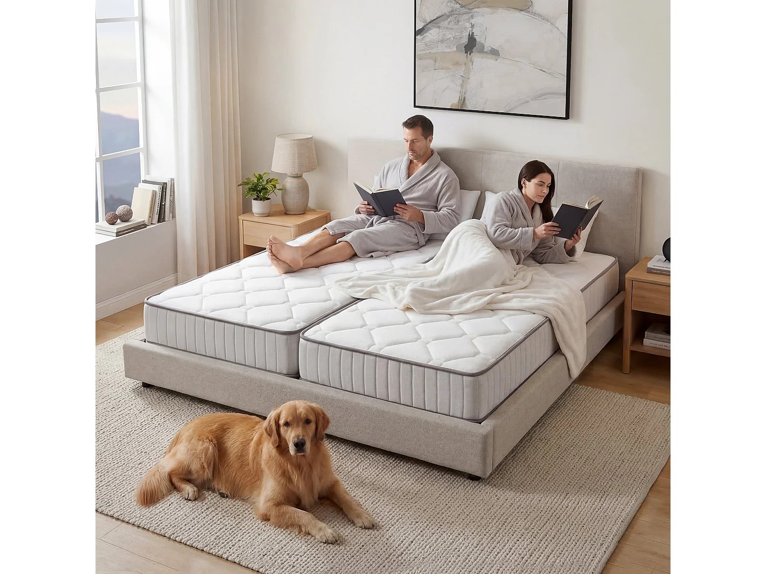 Colchón 90x190 cm híbrido muelles ensacados 7 zonas con OEKO-TEX / CertiPUR 20 cm de grosor - CHITA