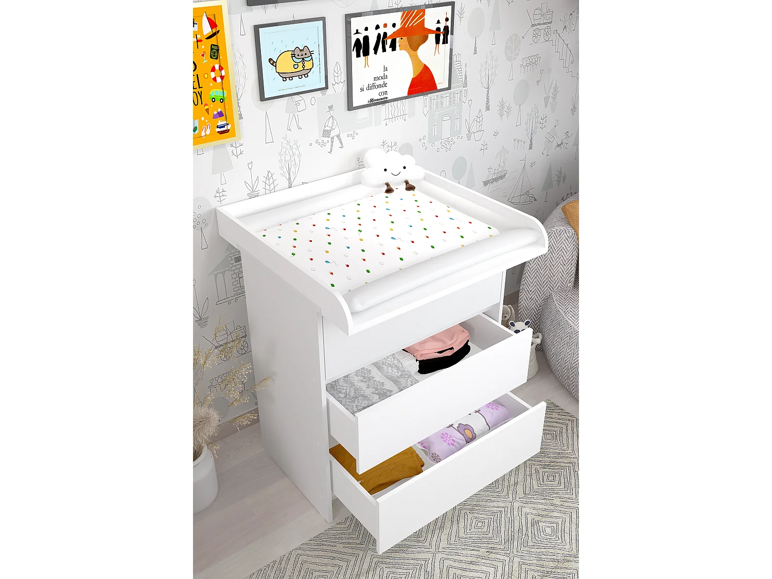 Changing unit Shefa Kids 820, white