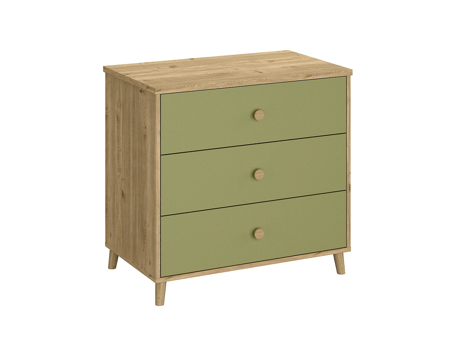 Changing Dresser Shefa Kids 890 Oak - Pistachio Green
