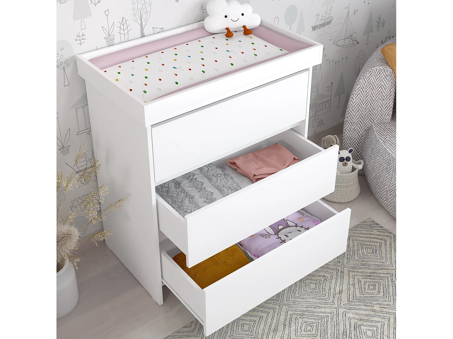 Changing unit Shefa Kids 880, white
