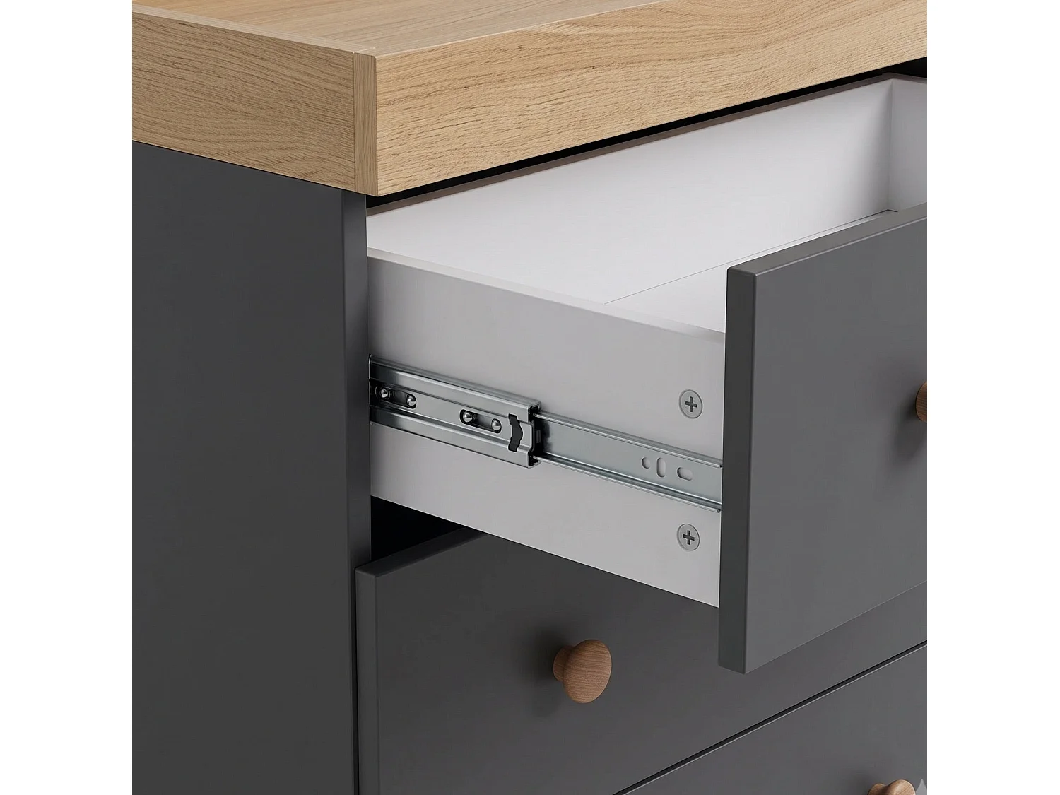 Changing Dresser Shefa Kids 888 Graphite - Cremona Oak