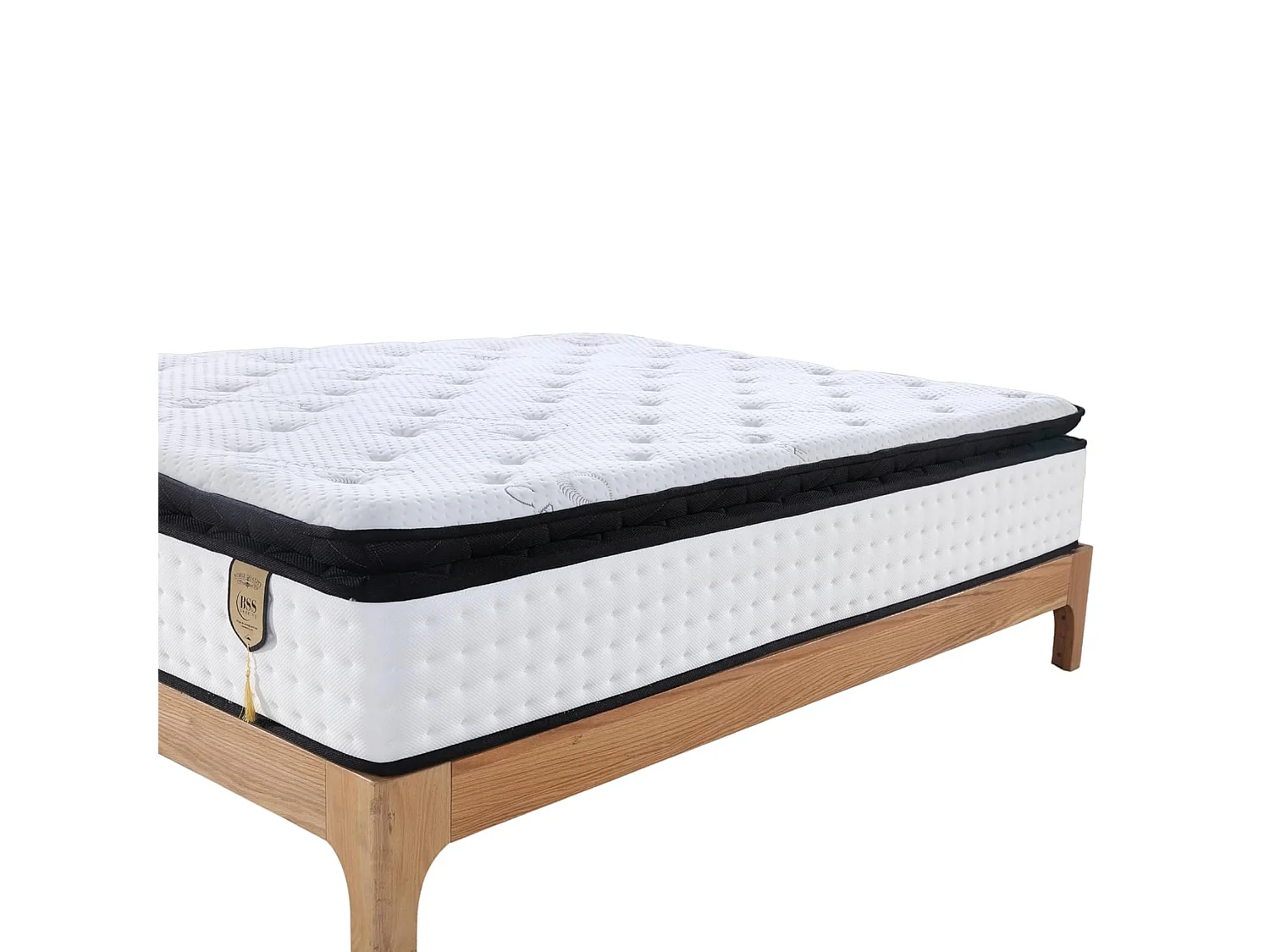 BSS BEDDING Matelas Paris Cashmere 140x200 cm H4, Ressorts ensachés, 33 cm + surmatelas intégré, 7 zones, Oeko-TEX, hypoallergénique