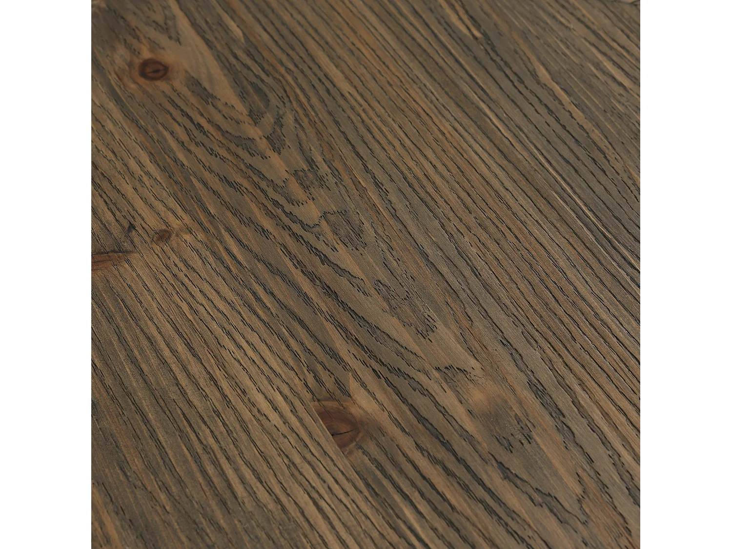 Table de bar carrée, hauteur comptoir de 90 cm, plateau en bois massif et structure métallique robuste, style industriel