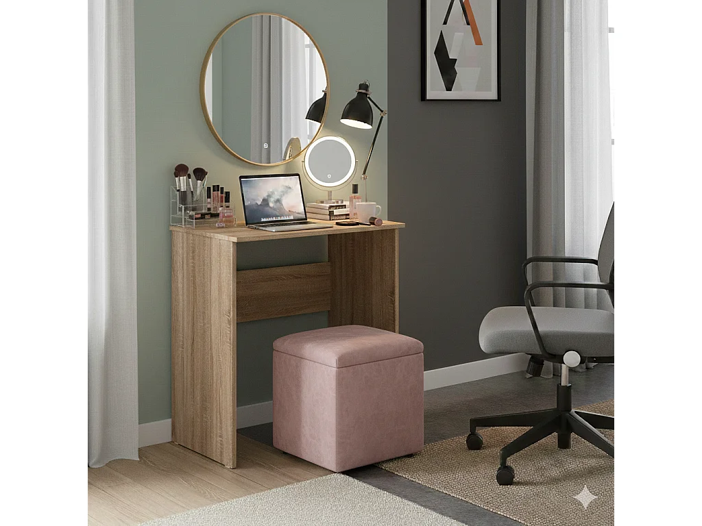 Computer Desk Shefa Line Luna 68 x 50 x 75 cm Sonoma Oak