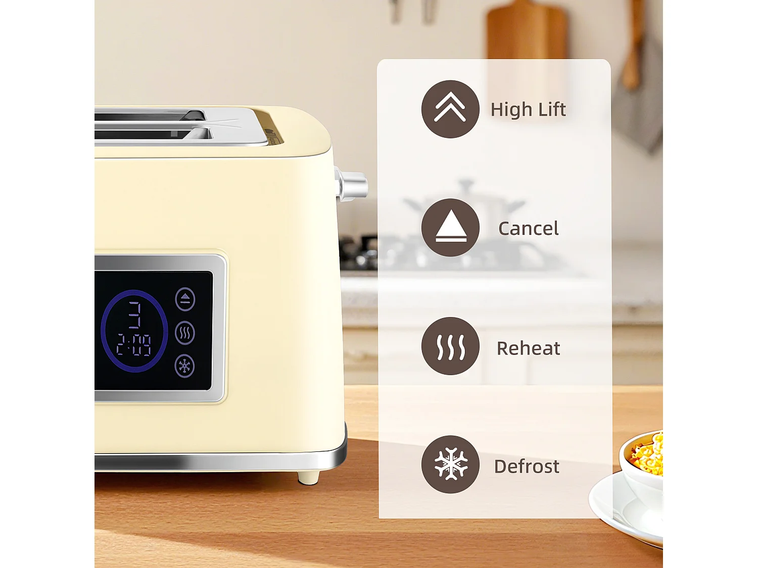 HOMCOM 1.7L 3000W Boil Kettle and Toaster Set