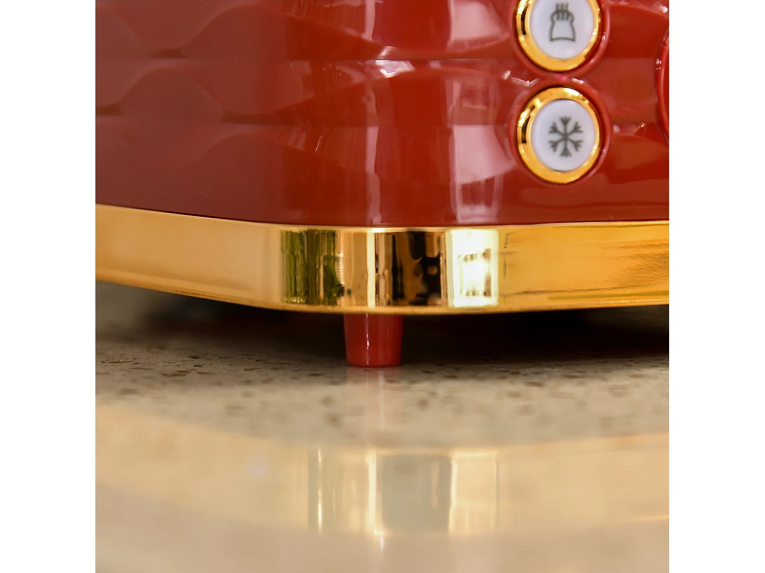 HOMCOM Kettle and Toaster Set 1.7L Rapid Boil Kettle & 4 Slice Toaster Red