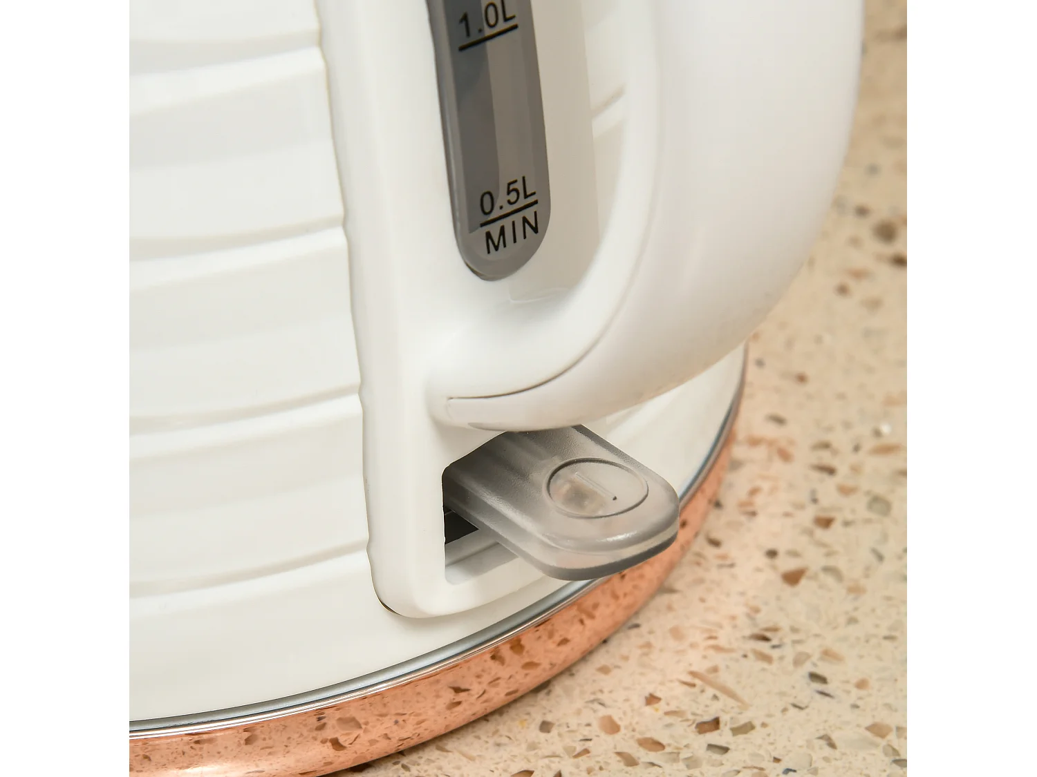 HOMCOM Kettle and Toaster Set 1.7L Rapid Boil Kettle & 4 Slice Toaster White