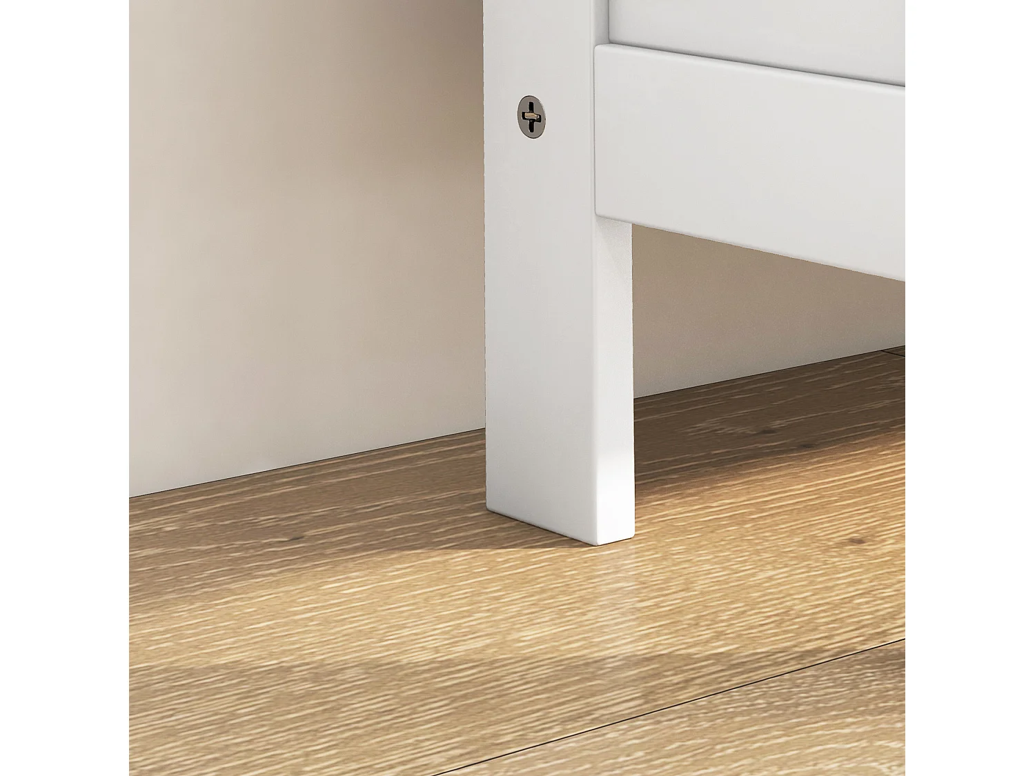 HOMCOM Narrow Shoe Storage Cabinet with 3 Flip Drawers, White