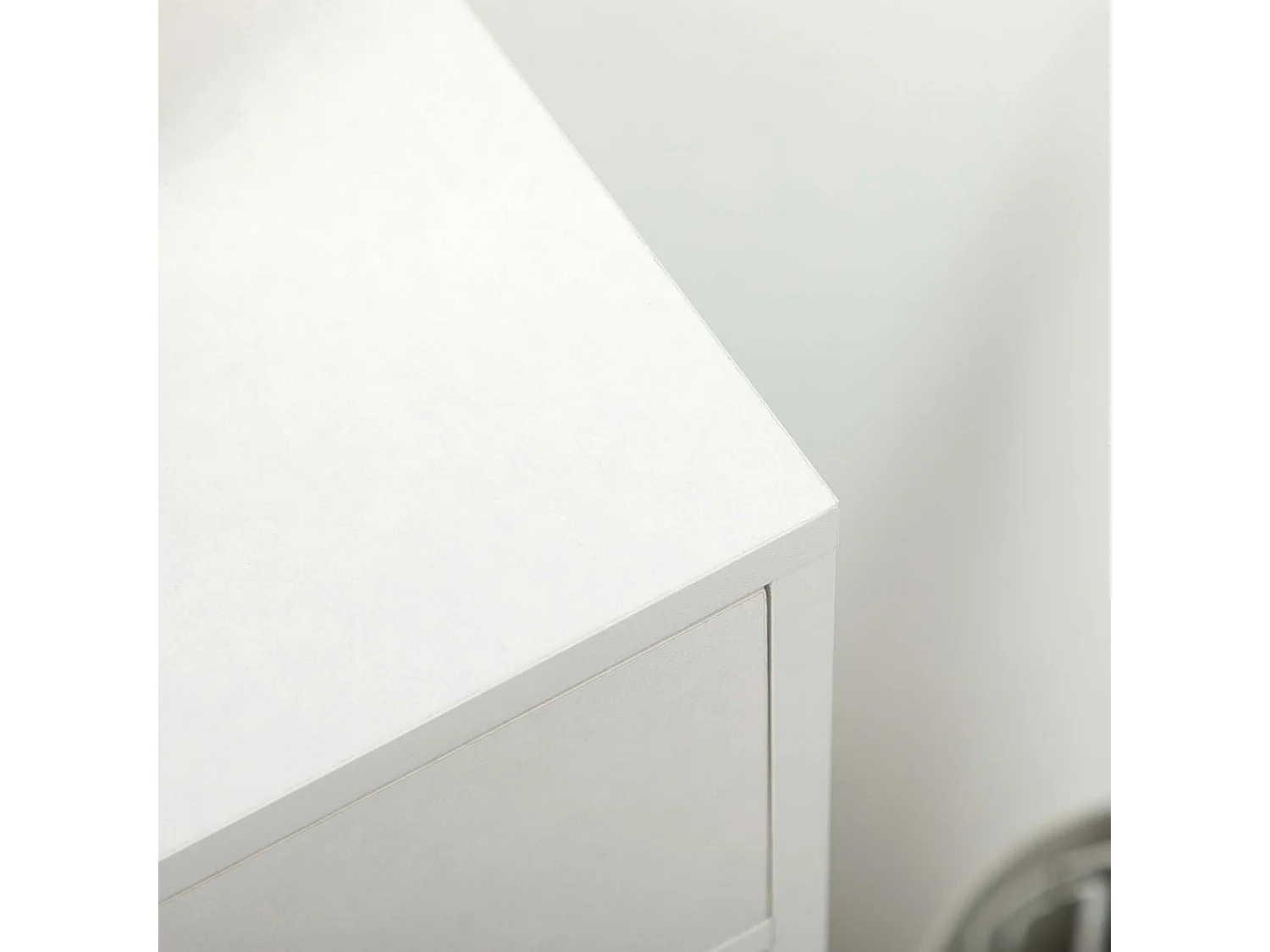 HOMCOM Shoe Storage Cupboard with 2 Flip Doors and Sliding out Drawer, White