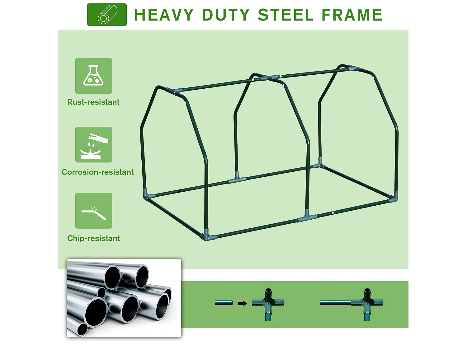 Outsunny Mini  Greenhouse Grow House PVC Cover Steel Frame White 99 x 71 x 60cm