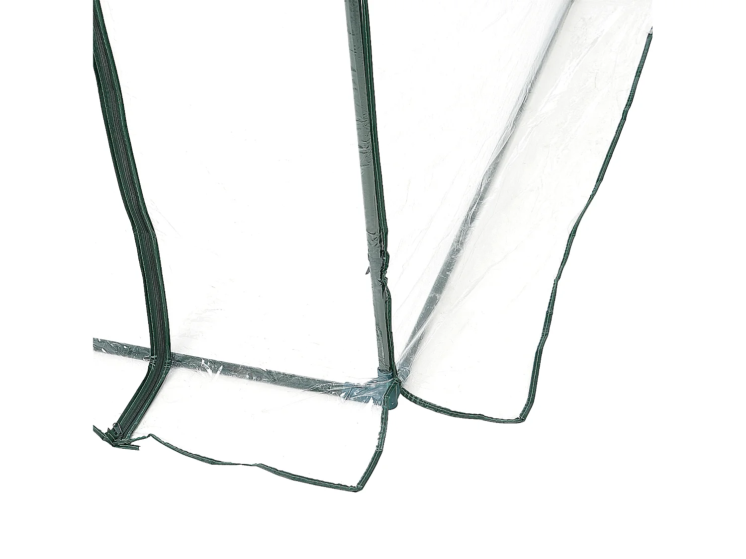 Outsunny Walk In Polytunnel Greenhouse w/ Roll Up Door PVC Cover, 2.5 x 2m