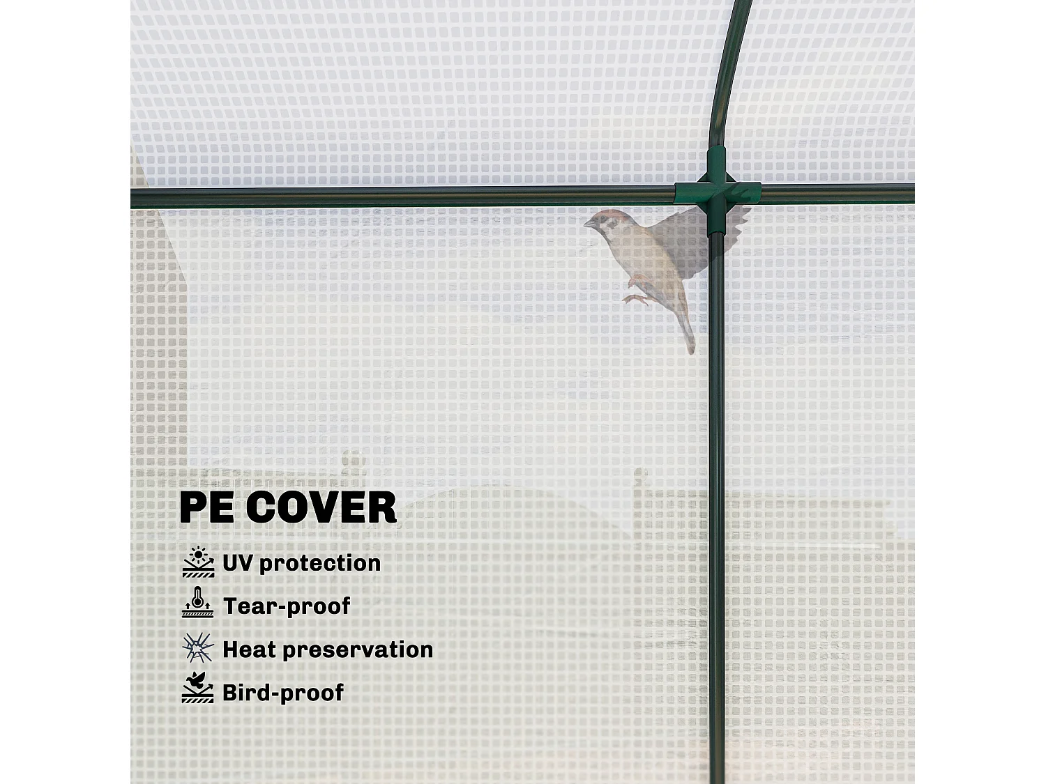 Outsunny Mini Greenhouse, Portable Indoor Outdoor Green House with PE Cover