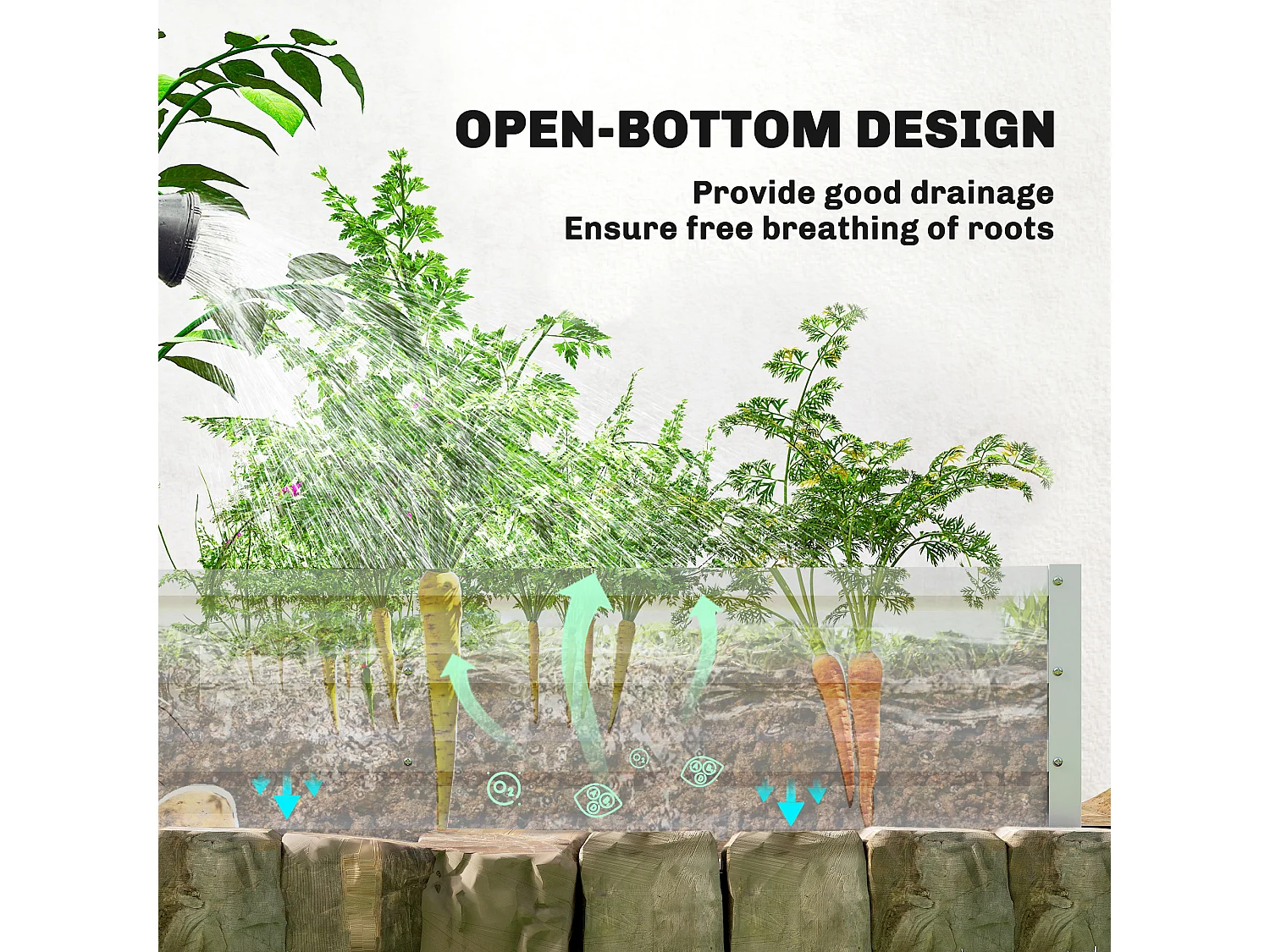 Outsunny Small Greenhouse Outdoor Greenhouse with Roll Up Door, White