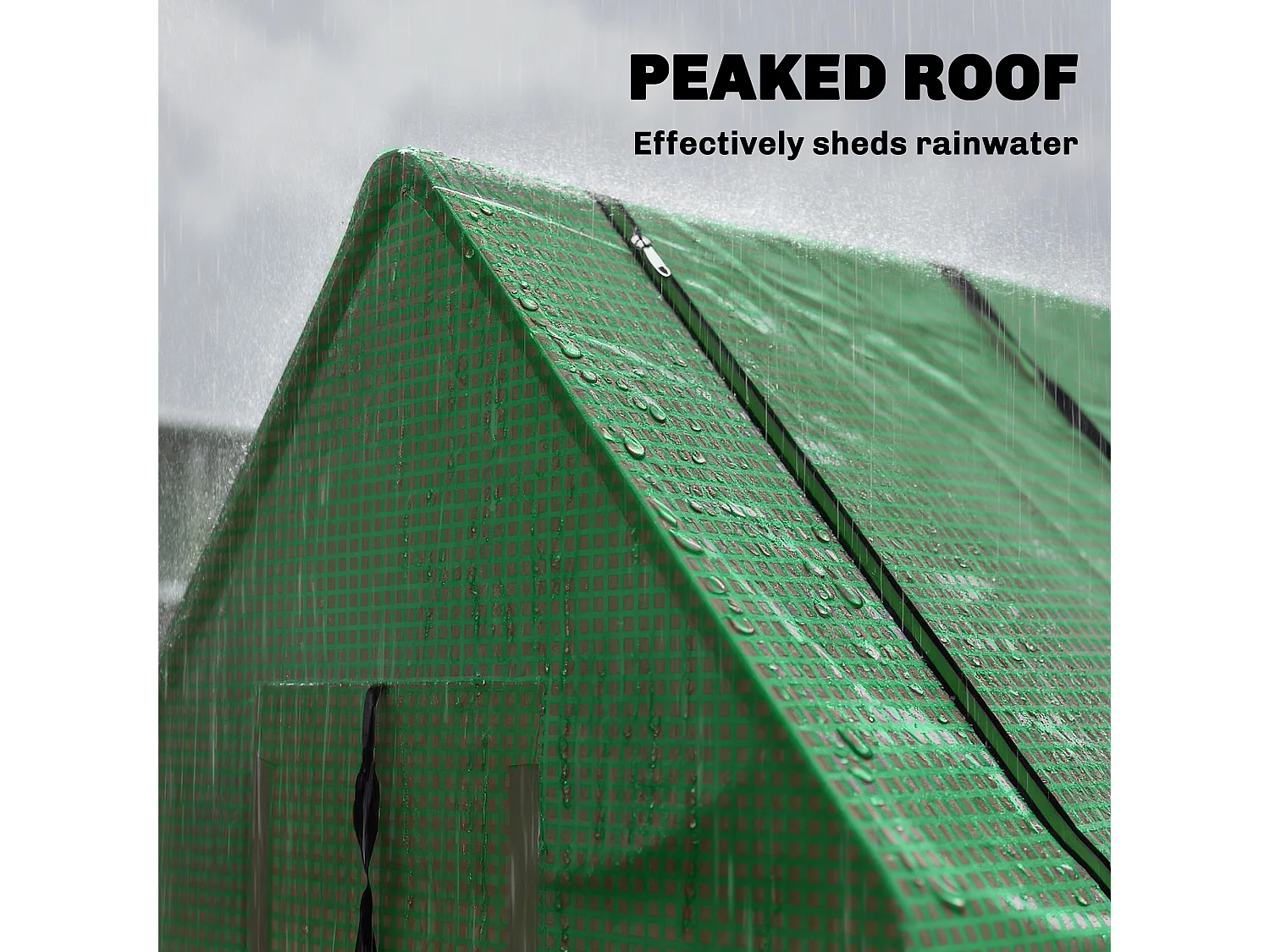 Outsunny Portable Small Polytunnel with Mesh Windows, 240x90x90cm