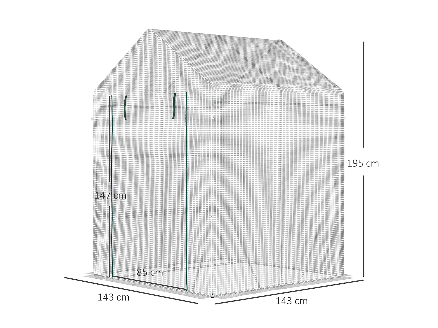 Outsunny Greenhouse for Outdoor, Portable Gardening Plant Grow House w/ Shelf