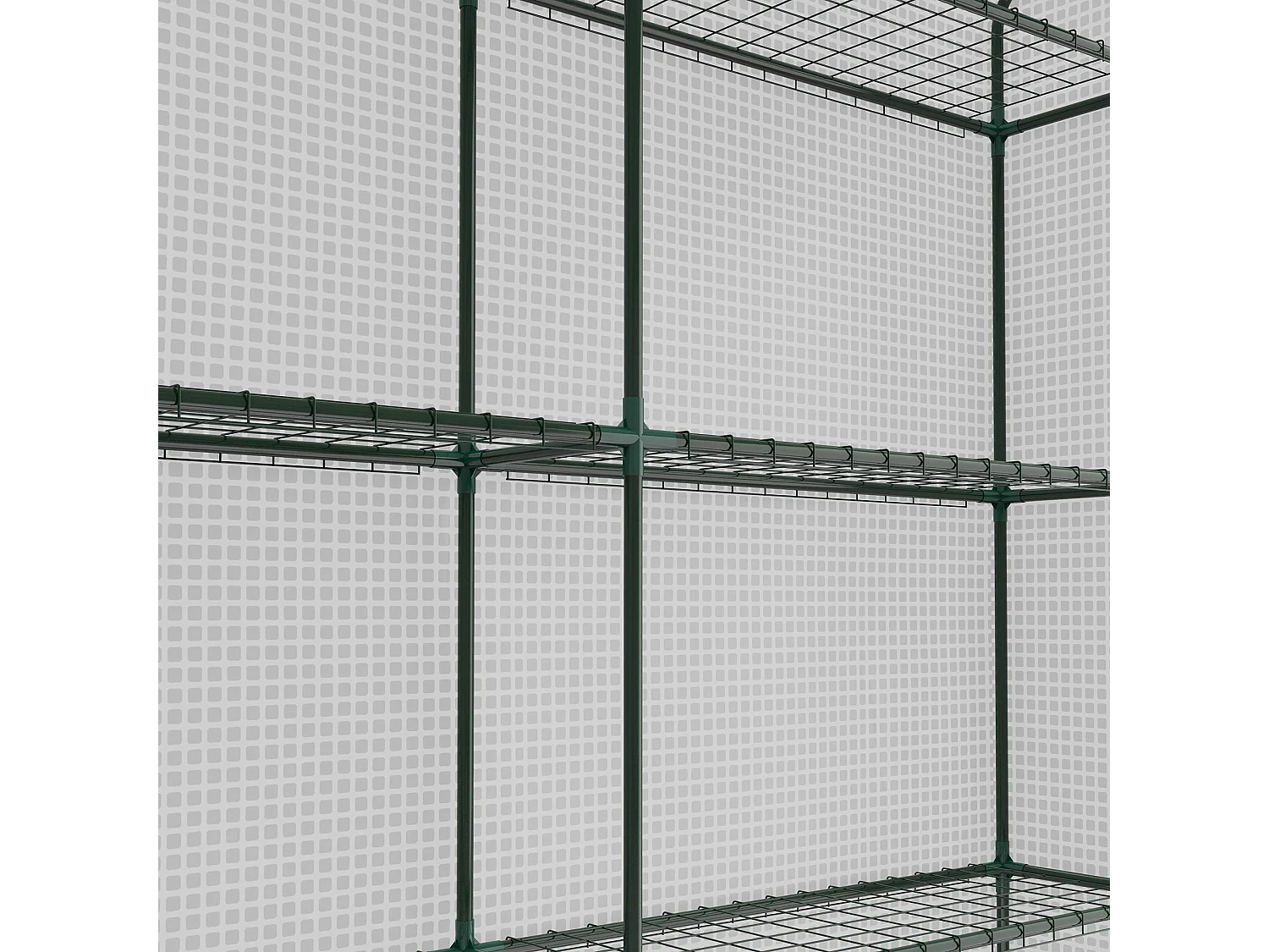 Outsunny Walk-in Garden Greenhouse Shelves Polytunnel Steeple Grow House