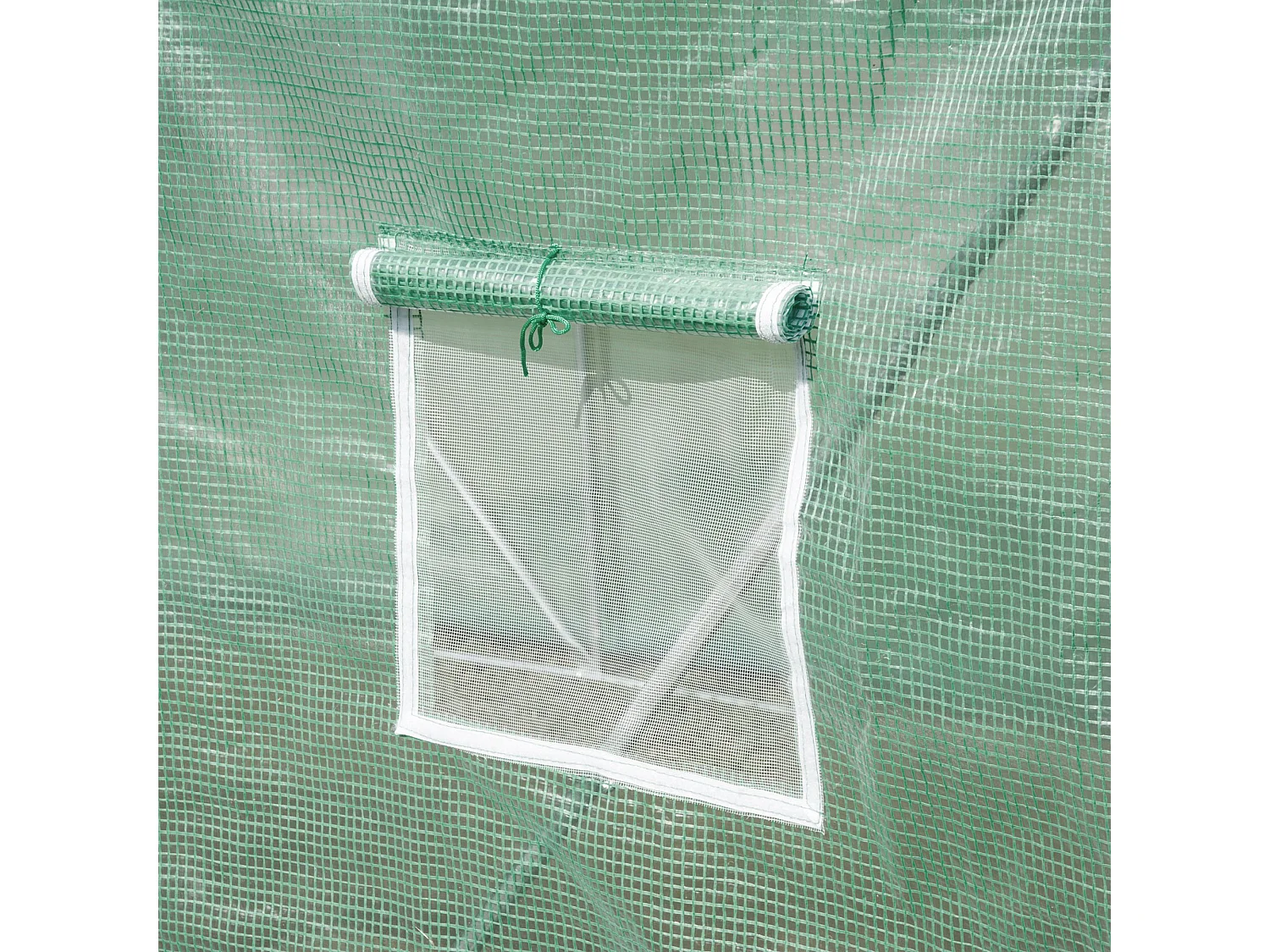 Outsunny Polytunnel Walk-in Garden Greenhouse with Zip Door and Windows 3 x 2M