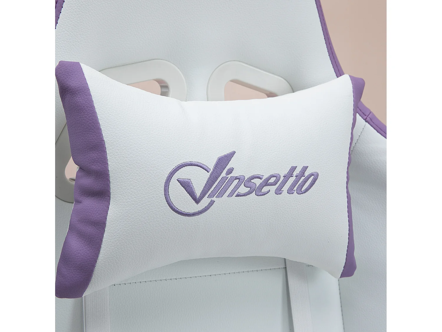 Vinsetto Racing Style Gaming Chair with Reclining Function, White and Purple