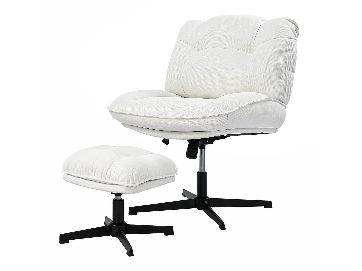 HomeMiYN Fauteuil de détente avec repose-pieds, fauteuil relax à dossier haut avec accoudoirs